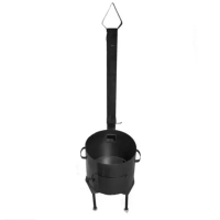 Печь для казана "Эконом" с дымоходом, 2мм, диам.370мм (казан 10-12л)